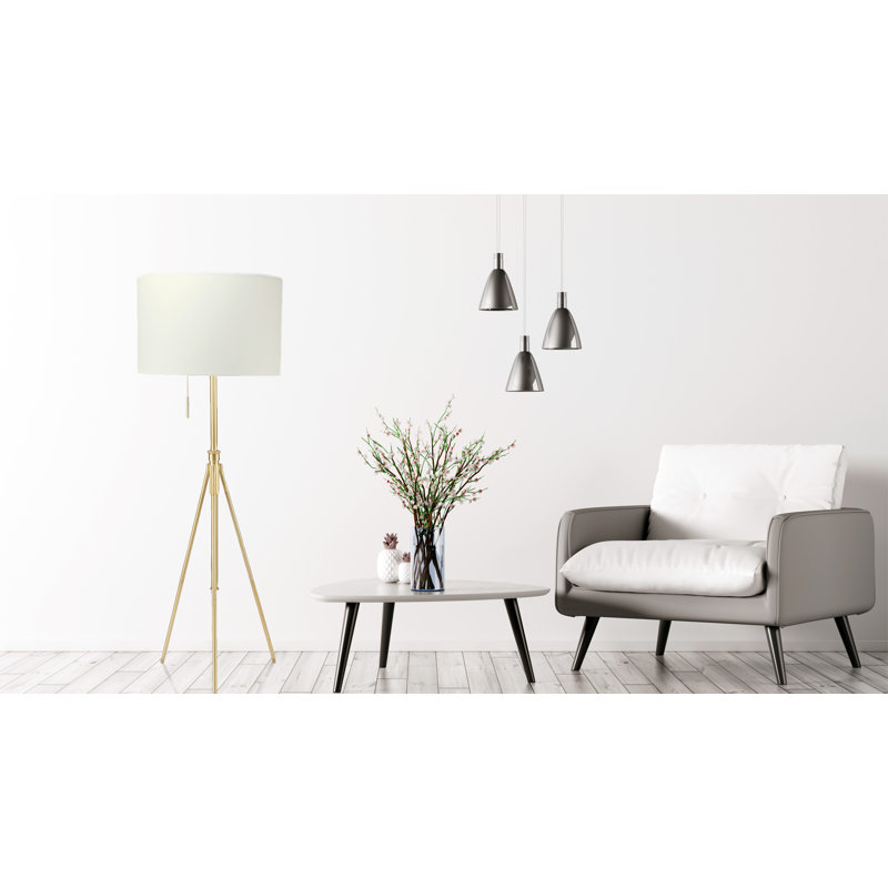 Tyson 72'' Tripod Floor Lamp, Matt Gold