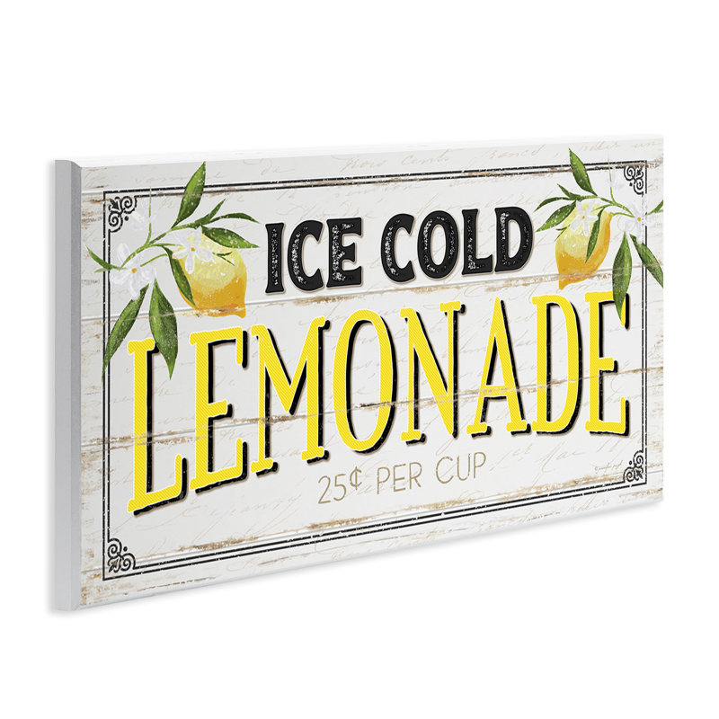 «Vintage Beverage Stand Sign Ice Cold Lemonade» par Jennifer Pugh, impression
