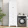 68"H Bathroom Storage Cabinet with 2 Doors and 4 Drawers Multiple Storage Space Closet System with Adjustable Shelf