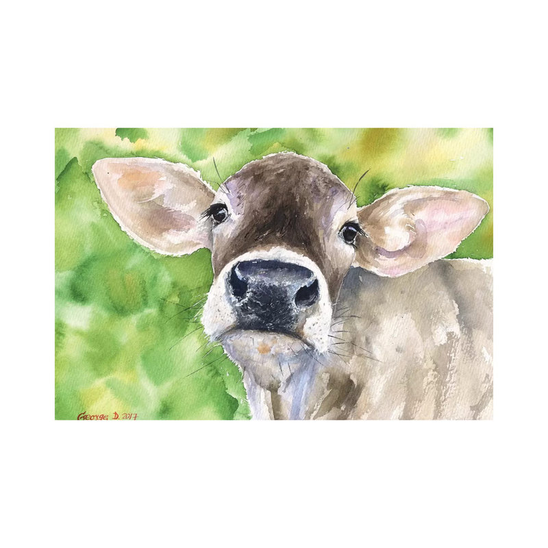 Cow In Nature by George Dyachenko - Wrapped Canvas Gallery-Wrapped Canvas Giclée, 20.32 cm H x 30.48 cm W