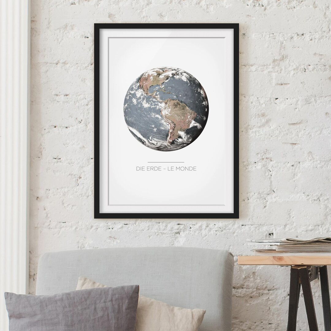 Gerahmter Grafikdruck Le Monde- The Earth