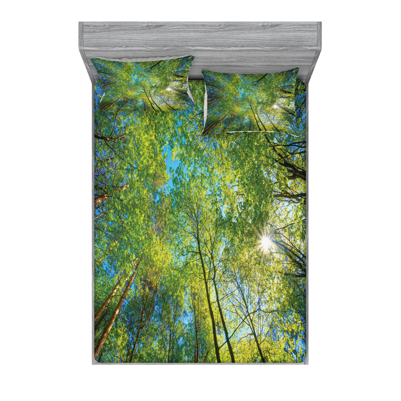 Microfiber Sheet Set, Queen Sheet Set with Fitted Sheet