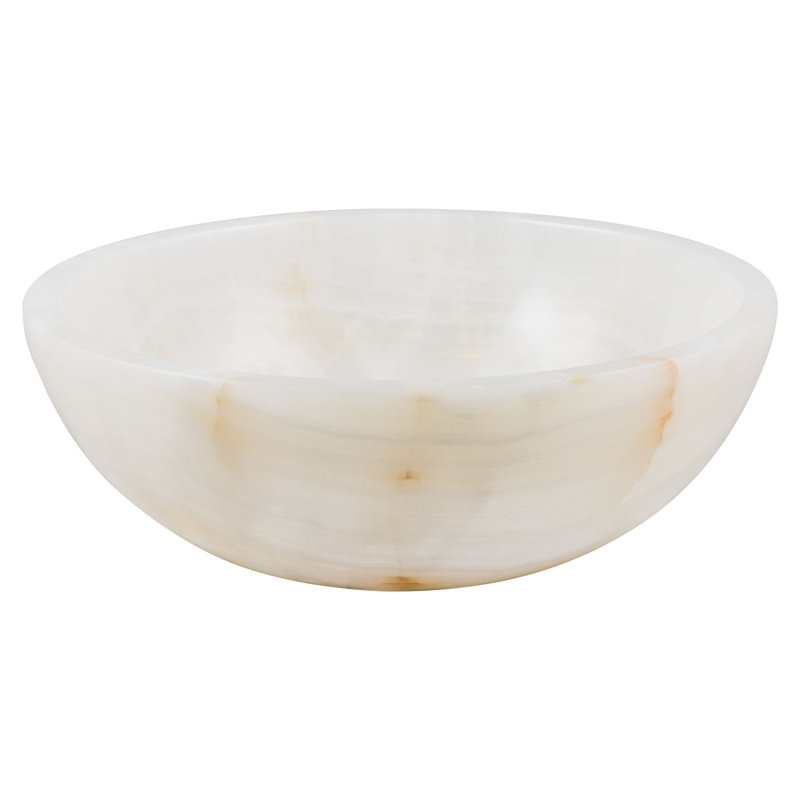 Belfry Bathroom Bruno 520mm L x 520mm W Green Stone Circular Sink