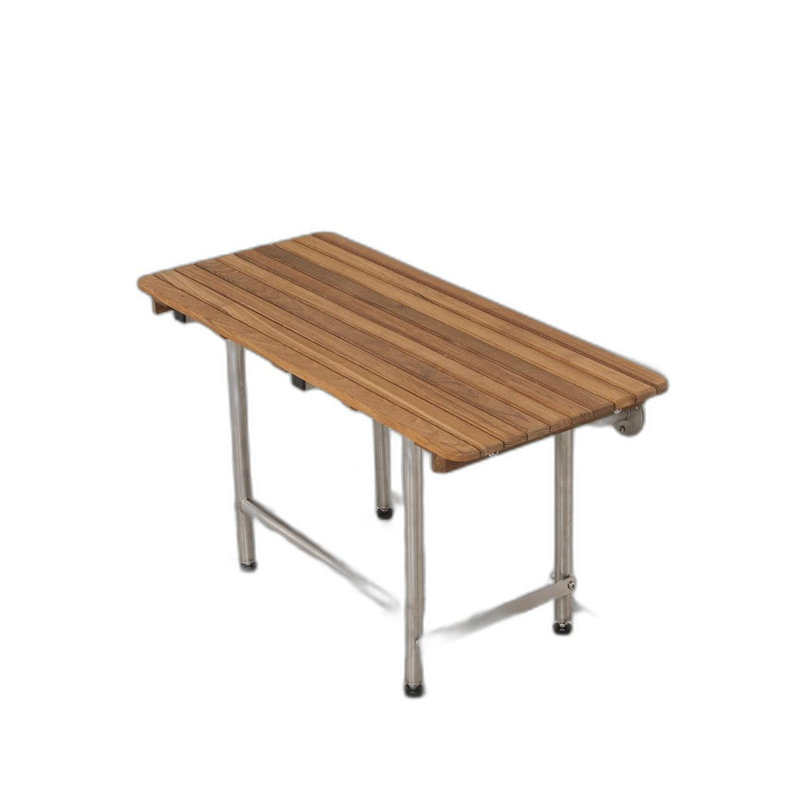 Banc de douche 18 po x 36 po en teck brun