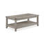 Table moderne brune et grise: tables basses rectangulaires et 2 tables de bout carrées pour le salon Tables contemporaines: de style rustique