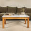 Elliot Rectangular Teak and Marble Coffee Table