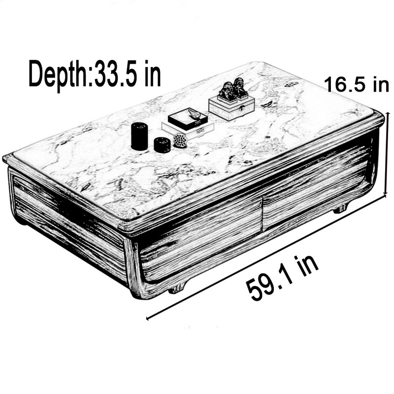 Table basse Luxurious Marble