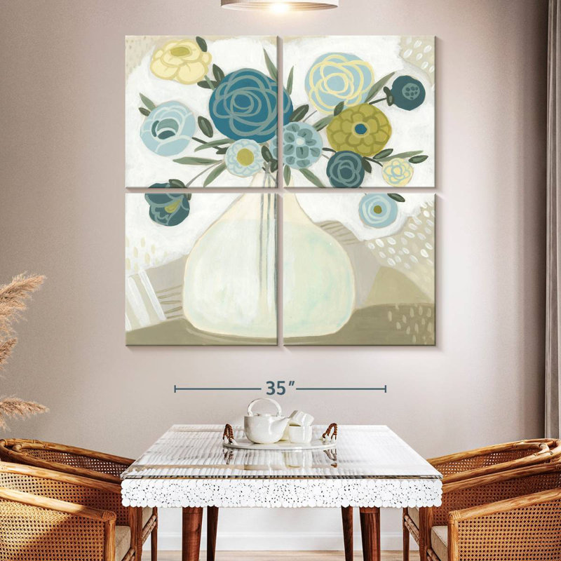 Bouquet Harnek Blue Bohemian II, H 50 po x l 50 po
