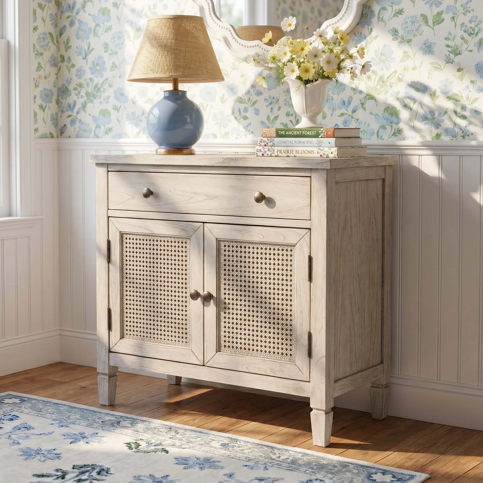 Charleston Cane Accent Cabinet