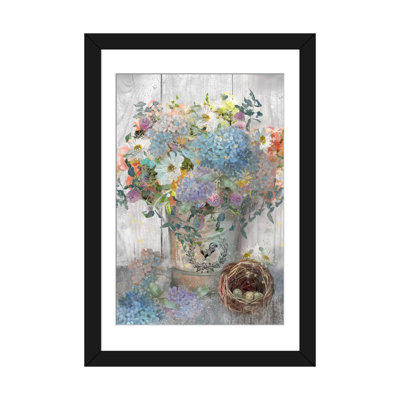 «Bucket of Flowers I», reproduction sur toile tendue