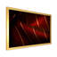 Tissu rouge rubis avec ligne dorée I - photographie sur toile-67231531-67231538
