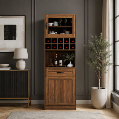 Kitchen pantry cabinet with multi-functional pull-out multi-tier storage shelf