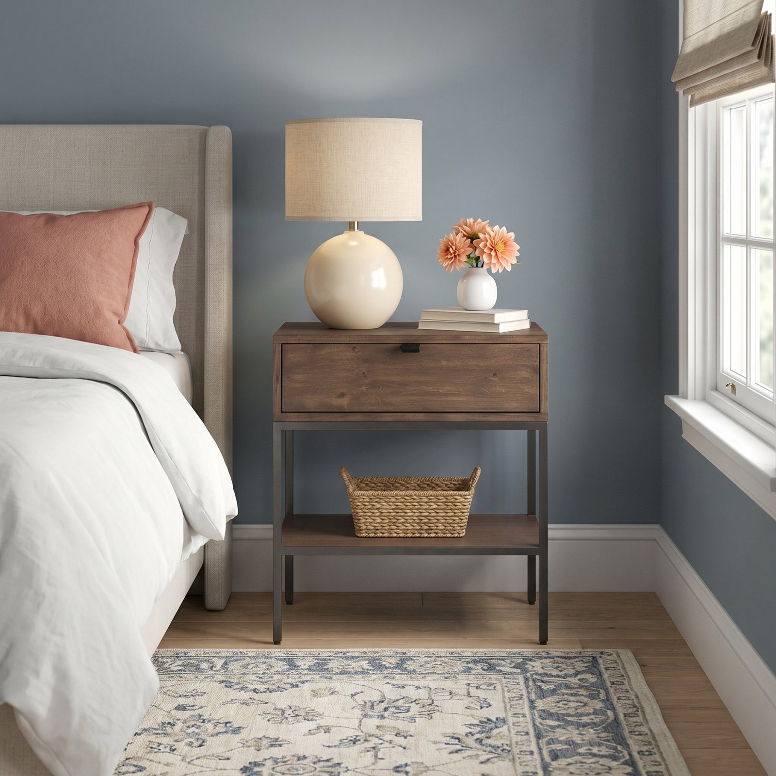 Loki 1 - Drawer Nightstand, Auburn Poplar