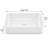 18.9" x  14.37" Rectangular Ceramic Vessel Bathroom Sink, Above-Counter Vanity Sink with Standard 1.75" Drain Opening-135898152