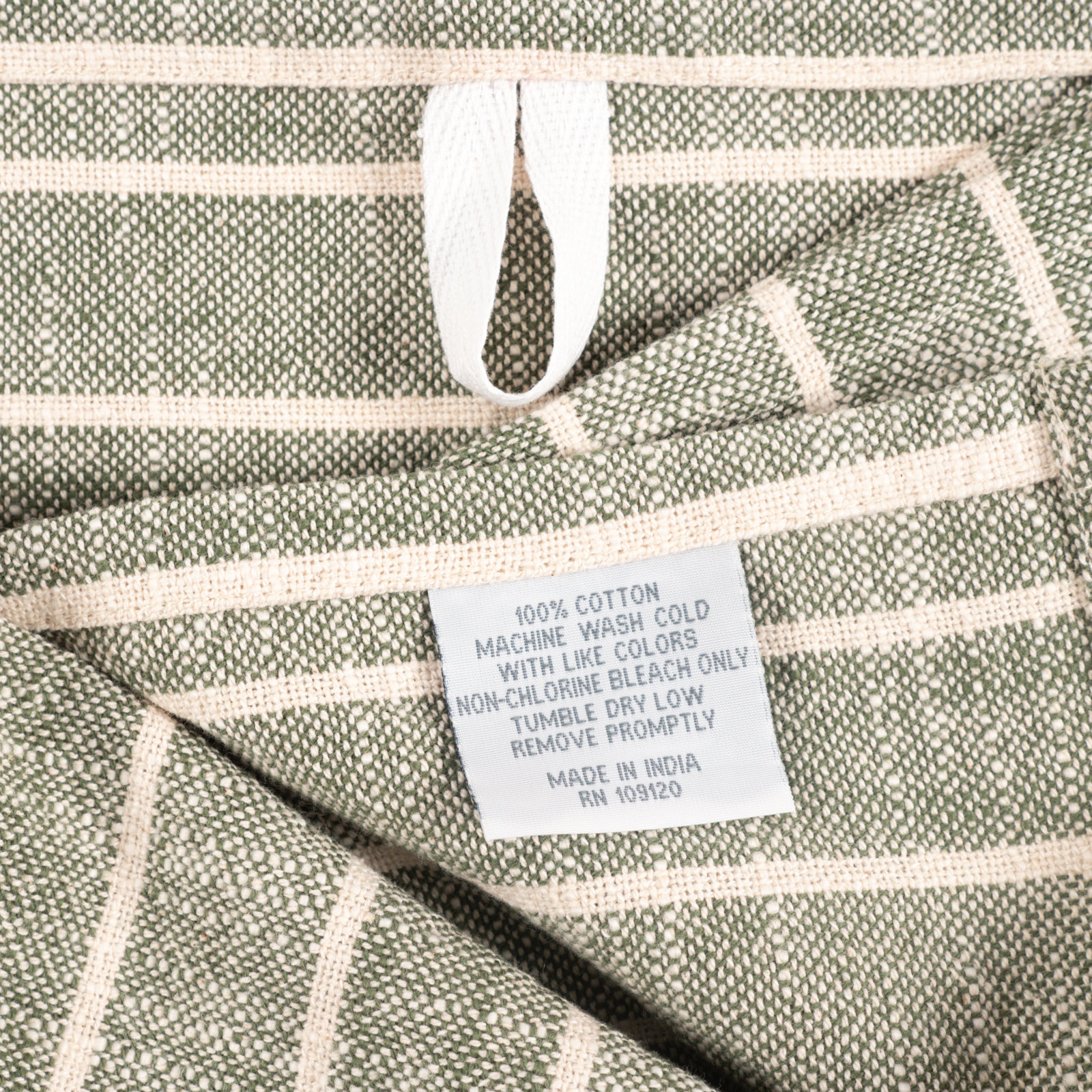 4 Piece Monaco Slubbed Tea Towel Set, Olive
