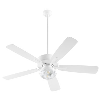 Ventilateur de plafond standard à DEL à 5 pales de 52 po avec chaîne de traction et ensemble d'éclairage inclus Philipstown