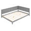 Lit de jour double en bois pleine grandeur, gris-364012086-364012087