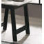 Table de bout noire 19 po avec finition en faux marbre Kenzo
