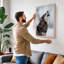Wolf in Winter Modern - Wrapped Canvas-639437882-639437887