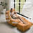 Armless Bean Bag Chair With Ottoman For Adults, Memory Foam Fireside Lounge Chair For Living Room, Bedroom-4726216