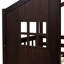 Lit superposé simple au-dessus de simple avec échelle, lit en bois - espresso-1693883243