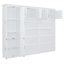 Grand lit escamotable mural avec armoires, grand