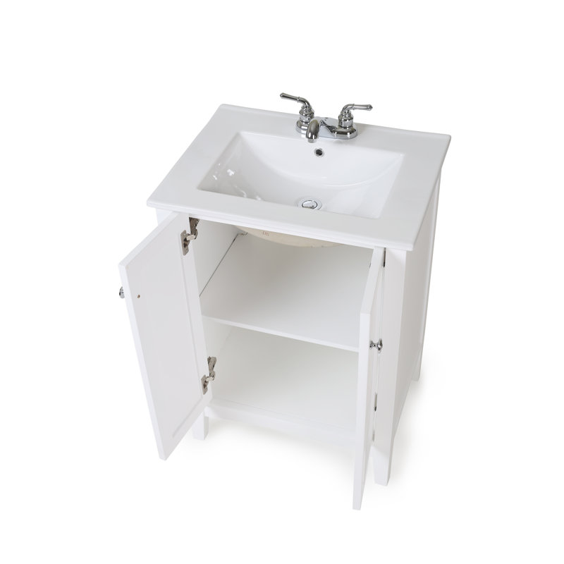 Ensemble de meuble-lavabo simple 24 po Maybin, Blanc