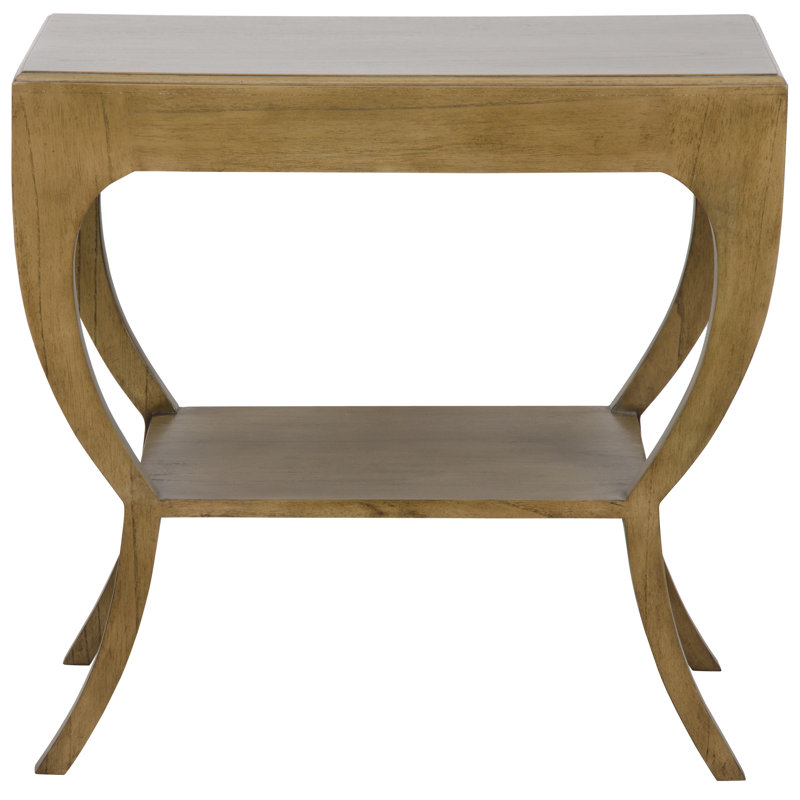 Maude Rustic Elegance Saddle Brown Nightstand with Storage