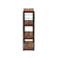 Weathered Oak And Black 3-Shelf Bookcase