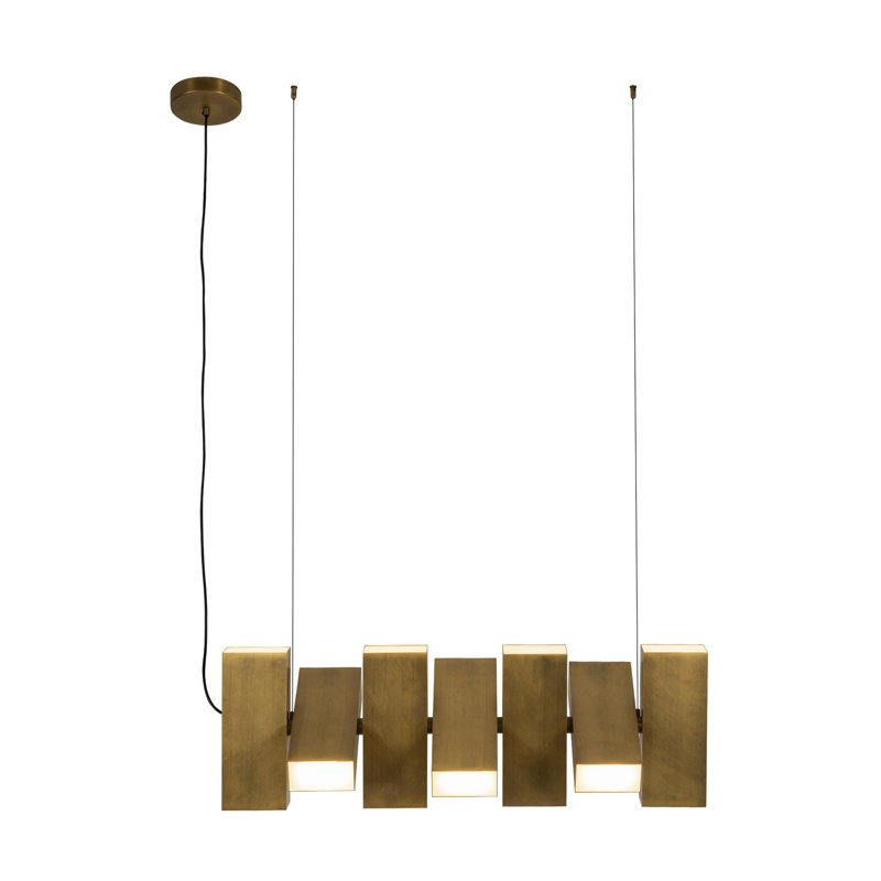 Domino 7 - Light LED Pendant, Brass, Brass