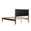 Structure de lit en bois massif Ardin avec tête de lit tapissier crème-677546133-677546139