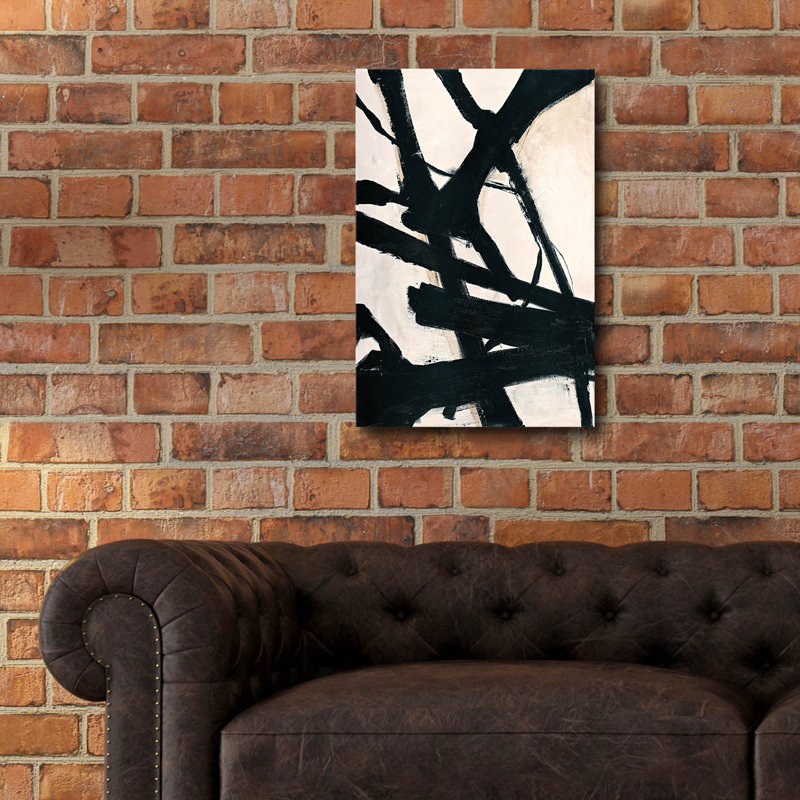 Art mural en verre Ivy Bronx «Be derrière noir» par Steven Dick, H 24 po x l 16 po x P 0,2 po