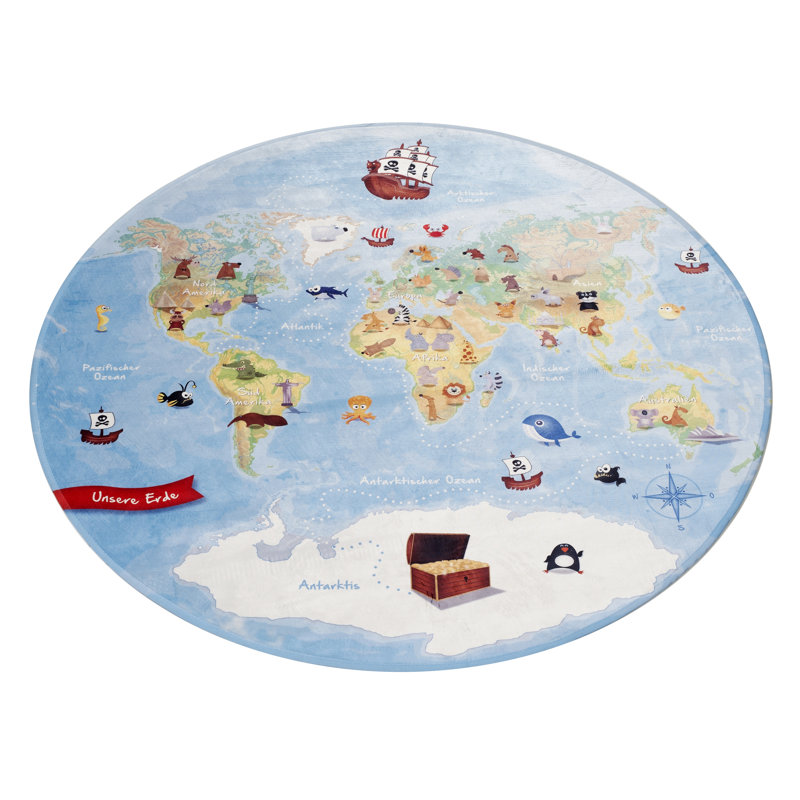 Lovely Flatweave Area Rug, Round 100cm
