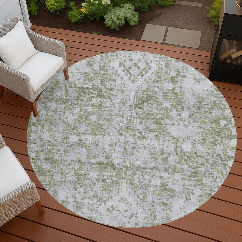 Tapis vert intérieur / extérieur lavable Lurea , 2 pi 6 po x 3 pi 10 po
