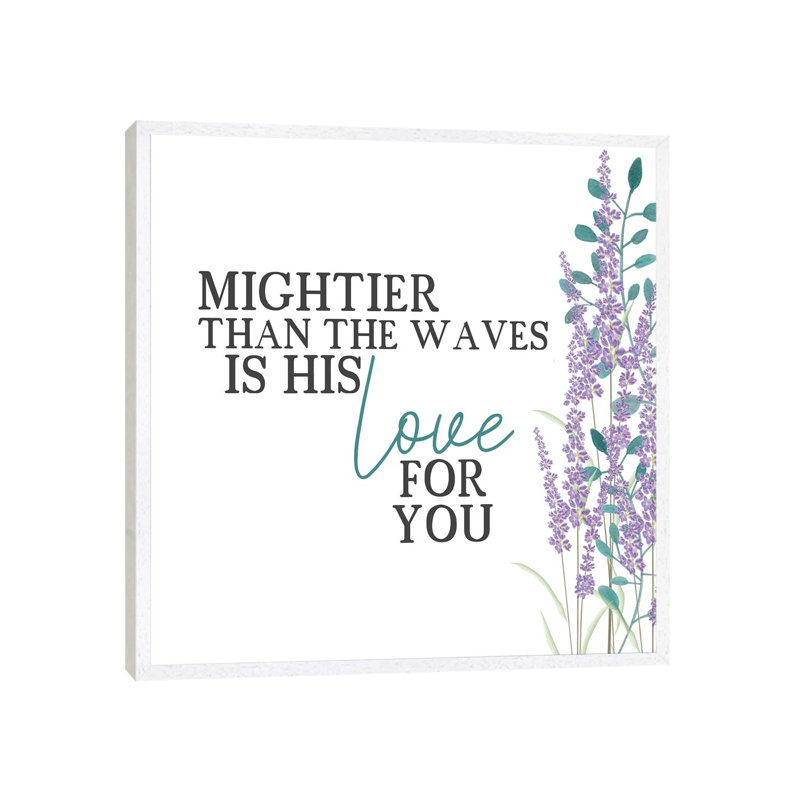 His Love Floral by Kimberly Allen - Print on Canvas, 66.04cm H x 66.04cm W x 3.81cm D, White Framed