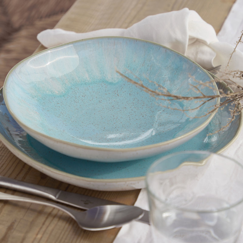 Eivissa Stoneware Pasta Dish, Sea Blue