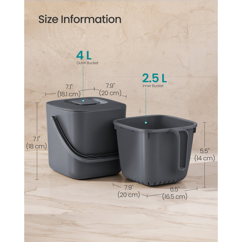 Plastic Kitchen Trash Can