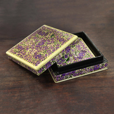 Wood Square 6 Piece Coaster Set
