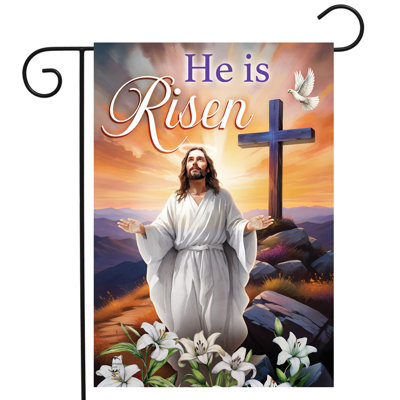 Jesus Is Risen Garden Flag