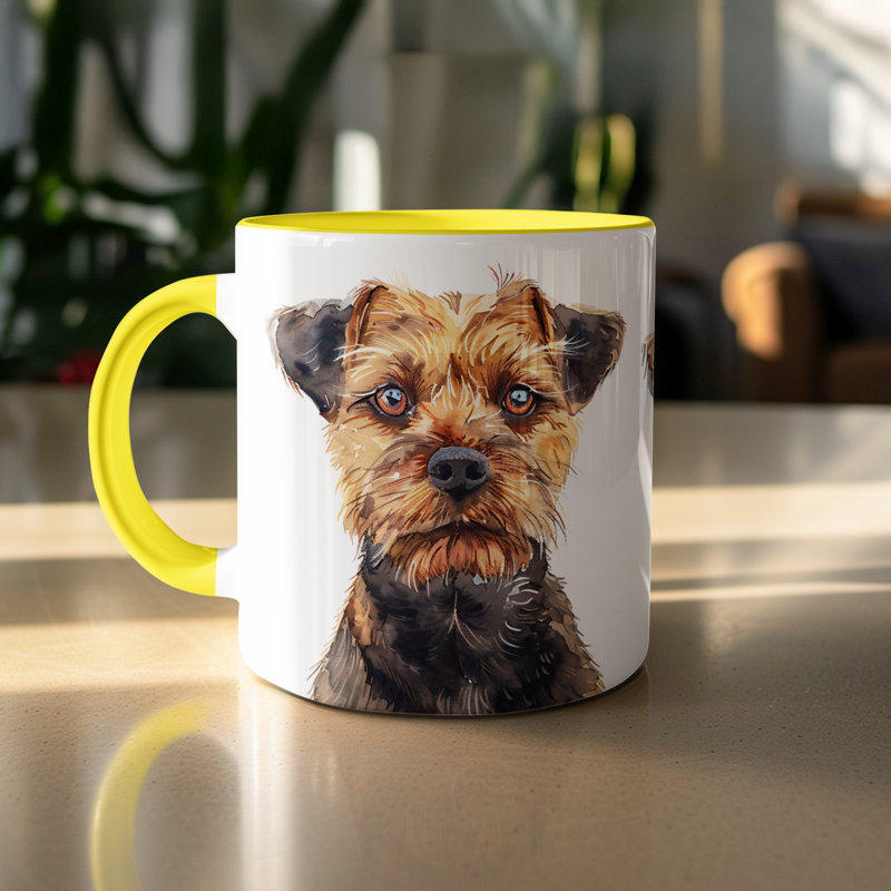 Mug, 3, Yellow