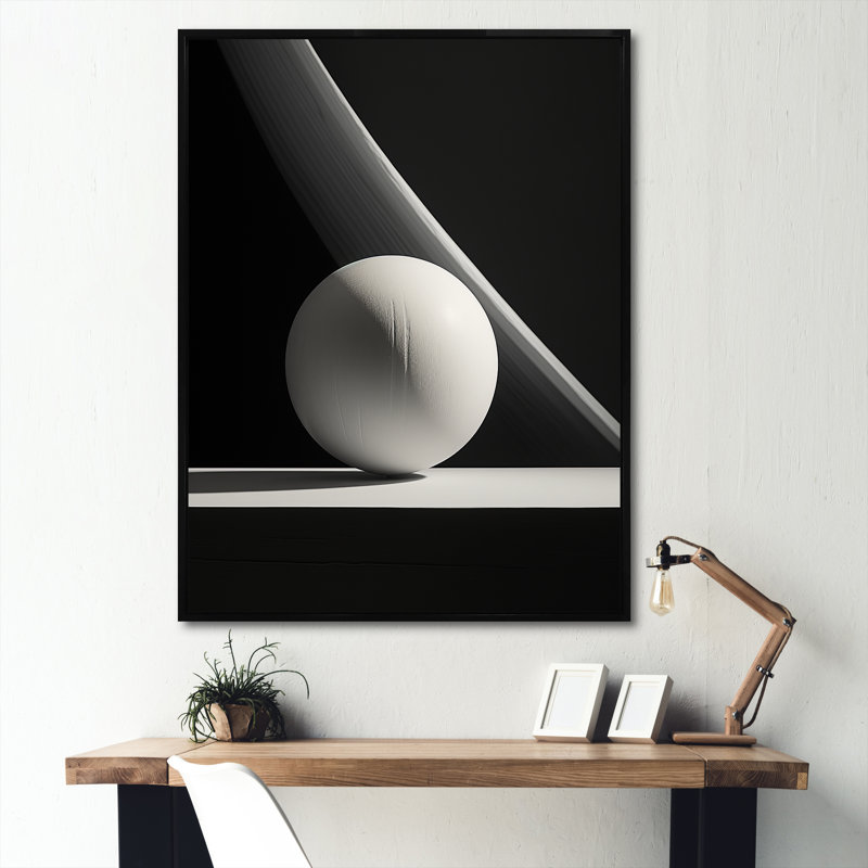 Bowling ivory impact sur toile, H 32 po x l 16 po x P 1 po, Cadre flottant noir