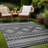 Rectangle Aldo Machine Made Polypropylene Area Rug in Black/White-1682518260