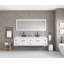 Miroir de salle de bain 72 "x 32" à DEL avec façade et rétroéclairage