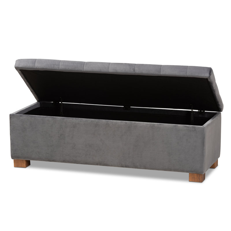 Mesina Upholstered Ottoman, Gray