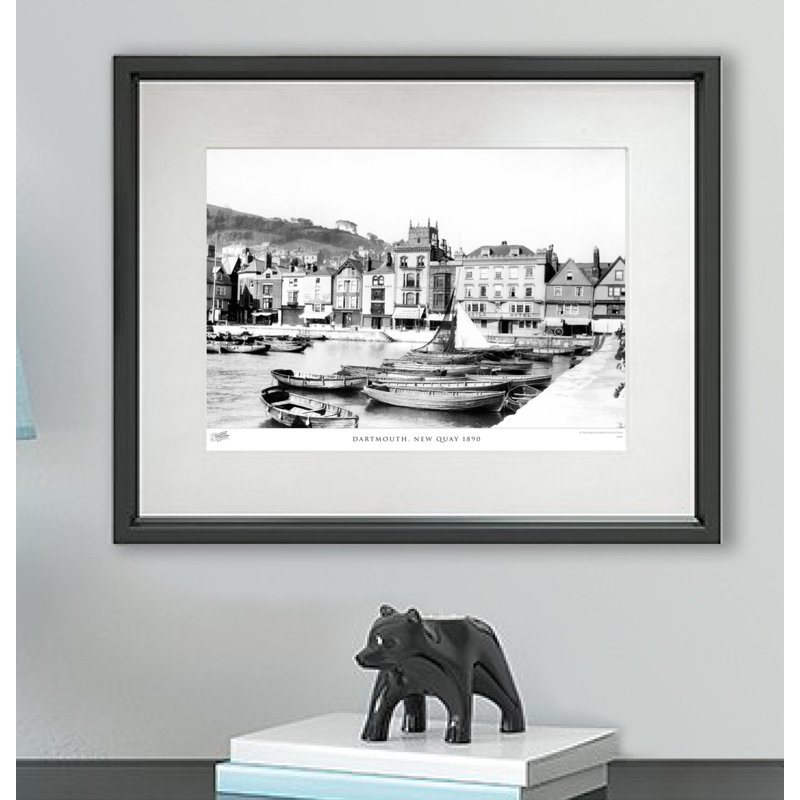 Dartmouth, New Quay 1890 - Single Picture Frame Print, 45cm H x 60cm W x 2.3cm D