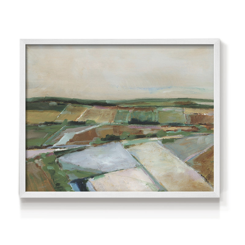 «Pastel Fields II», reproduction encadrée, H 8 po x l 10 po, Blanc