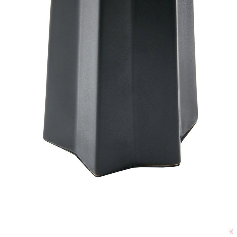 Athena Matte Black Geometric Ceramic Table Lamp with Drum Shade