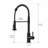 Kitchen Faucet With Pull Down Sprayer Black Stainless Steel Single Handle Pull Out Spring Sink Faucets-121210009