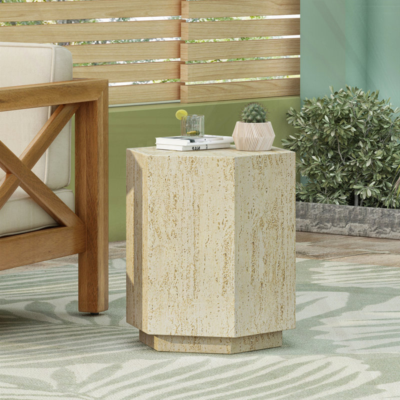 Hexagonal Archaistic Side Table