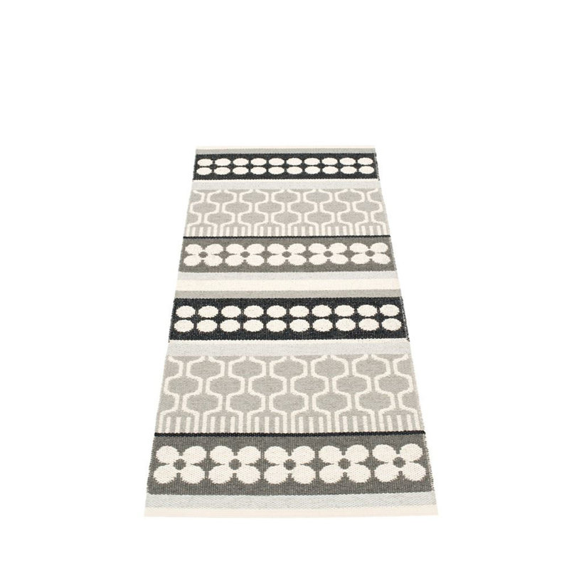 Asta Geometric Area Rug in Warm Gray/White/Black